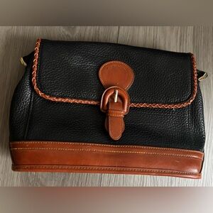 Black and Brown Leather Shoulder Bag